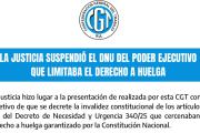 La justicia suspendió provisoriamente el DNU que limitaba el derecho a huelga