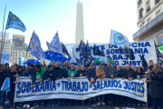El Frente de Lucha movilizó hacia el Ministerio que conduce Federico Sturzenegger