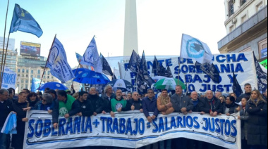 El Frente de Lucha movilizó hacia el Ministerio que conduce Federico Sturzenegger