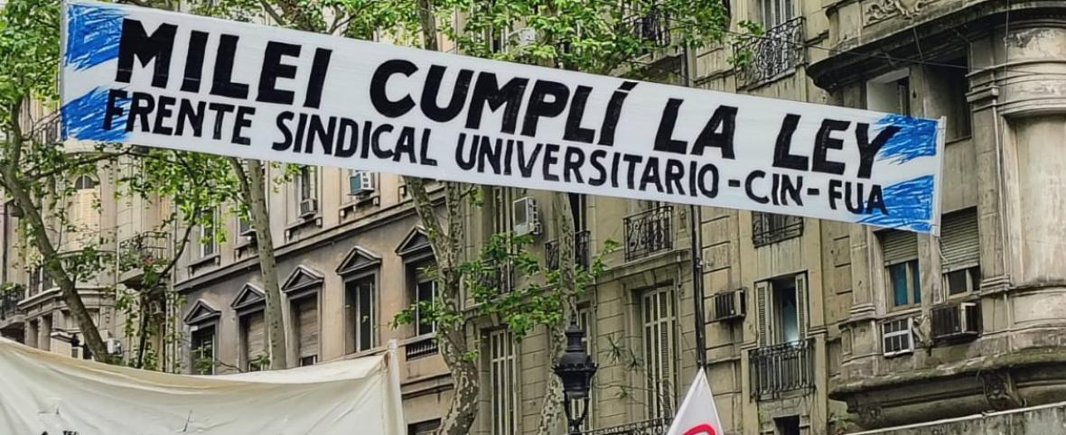 Lluvia de gases y balas de goma durante la quinta Marcha Federal Universitaria