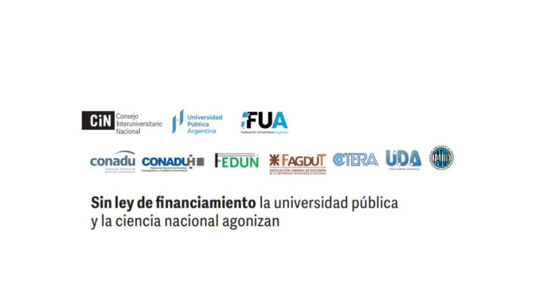 "Sin Ley de Financiamiento, la universidad pública y la ciencia nacional agonizan",  avisa la comunidad universitaria