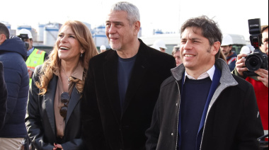 Kicillof, Ferraresi y Sierra encabezaron el inicio de las obras de ampliación del muelle en el Puerto de Dock Sud