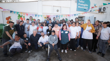 Kicillof visitó un espacio de inclusión laboral para personas con discapacidad en Luján