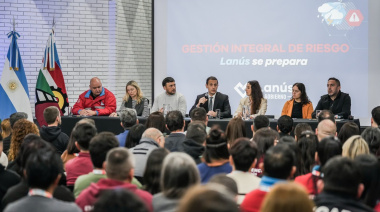 Julián Álvarez encabezó la tercera jornada de emergencias "Lanús se prepara"