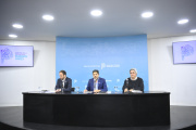 Bianco, López y Rodríguez realizaron anuncios y apuntaron a las políticas de desfinanciamiento del Gobierno Nacional