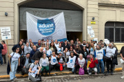 "Hasta que la ley se cumpla", ADUNA fue parte de la quinta Marcha Federal Universitaria.